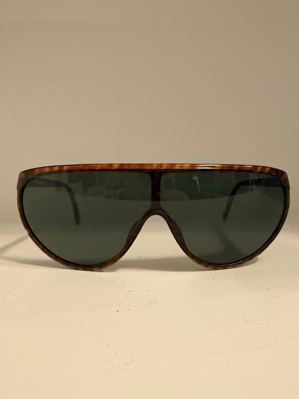 Vintage 1980s Playboy Optyl 4663-10 Sunglasses Tortoise Green Shield Austria